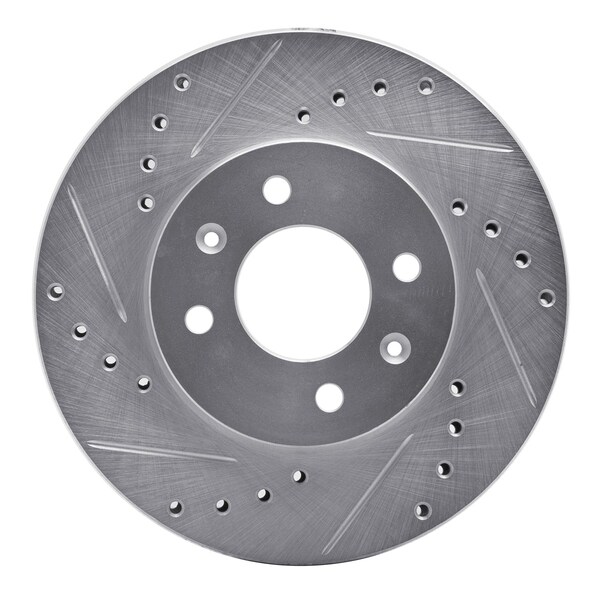 Dynamic Friction Co DFC Brake Rotor - Drilled and Slotted - Silver 631-03042L - main
