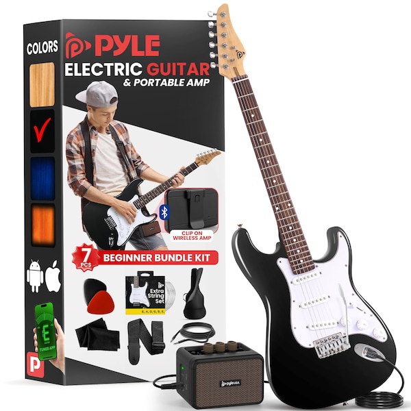 Pyle Electric Guitar and Amp Kit PEGKT400BK - main
