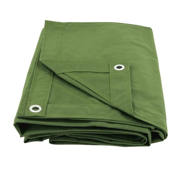 Mytee Products 20ft x 20ft Canvas Tarp - Green CT20-20-G - main