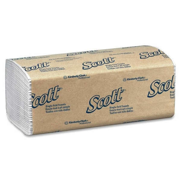 Scott Scott Essential Single Fold Paper Towel, 1 Ply, 250 Sheets, White, 16 PK 1700 - main