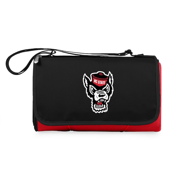 Picnic Time Family Of Brands NCAA NC State Wolfpack Blanket Tote Outdoor Picnic BlanketRed with Black Flap 820-00-100-424-0 - main