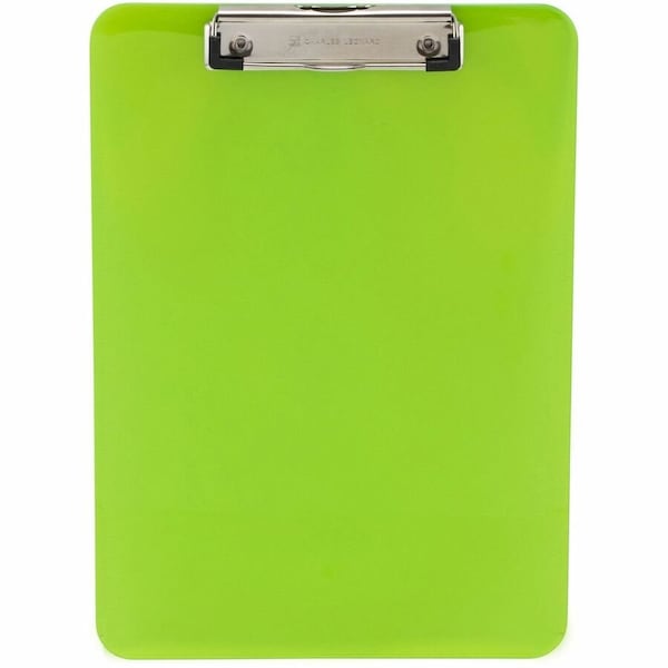 Charles Leonard CLI Rubber Grip Clipboard, 8-1/2" x 11", Neon Green 89725 - main
