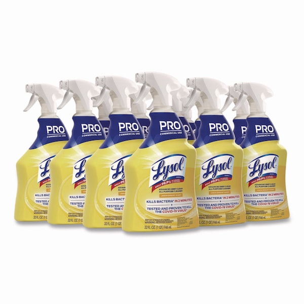Lysol Cleaners & Detergents, Trigger Spray Bottle, 32 oz, Lemon Breeze, 12 PK 19200-00351 - main