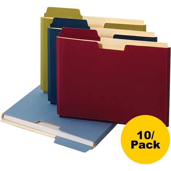 Tops Business Forms Pendaflex, FILE FOLDER POCKET, 0.75in EXPANSION, LETTER SIZE, ASSORTED, 10PK FP153L10ASST - main