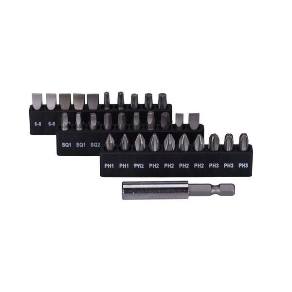 Century Drill & Tool 31 Piece Screwdriving Bit and Holder Set 69031 - main