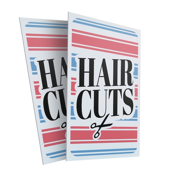 Signmission Haircuts, Plastic Signs Only 24 Inch x 36 Inch, Corrugated Plastic, 2PK CSB-2436-2PACK-30385 - main