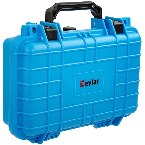 Eylar Compact 11.6in Gear, Equipment, Camera Hard Case Waterproof with Foam Neon Blue SA00010-NBLU - main