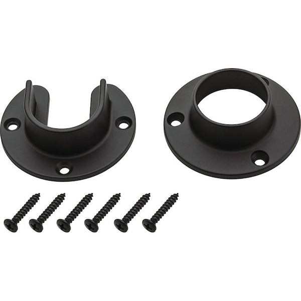 National Hardware V8600 Closet Flange Set, Zinc, Oil-Rubbed Bronze S822-081 - main