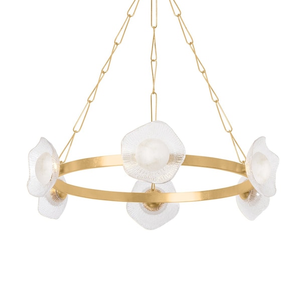 Corbett Lighting Almandine 41.25 in. Chandelier Vintage Gold Leaf 485-41-VGL - main