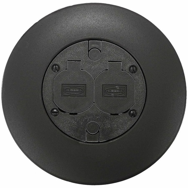 Hubbell Wiring Device-Kellems Box Cover, Floor Box Type, Non-metallic, Furniture Feed Cover Type FRFBLA - main