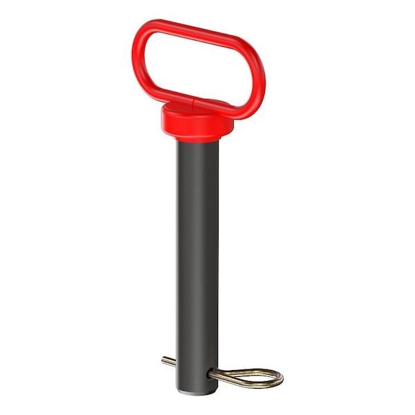 Curt Clevis Pin with Handle and Clip, 1 in Dia Pin, 2, 2-1/2 in OAL, Steel, Powder-Coated 45803 - main
