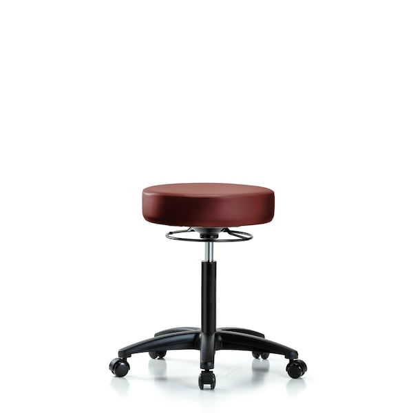 Blue Ridge Ergonomics Vinyl Stool, Med Bench, Casters, Taupe BR-VMBSO-RG-NF-RC-8815 - main