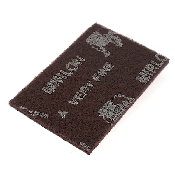 Mirka Abrasives Mirlon 18-111-447 18 Series Non-Woven Scuff Pad, 6" W x 9" L, 360 Grit, Very Fine, Maroon-20 pieces 18-111-447 - main