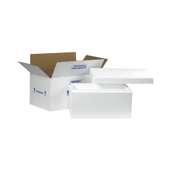 Partners Brand Insulated Shipping Kits, 17" x 10" x 8 1/4", White, 1/Case 245C - main