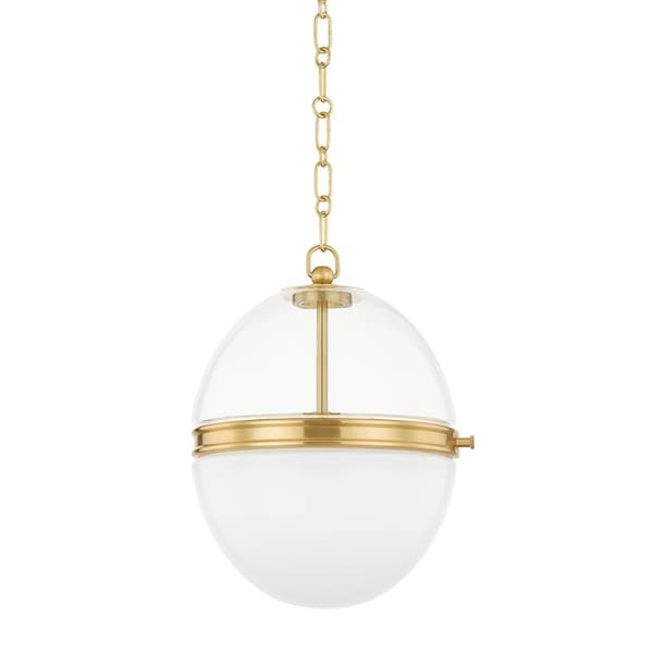Hudson Valley Lighting Donnell 1 Light Pendant 12.5 In. Aged Brass 3815-AGB - main