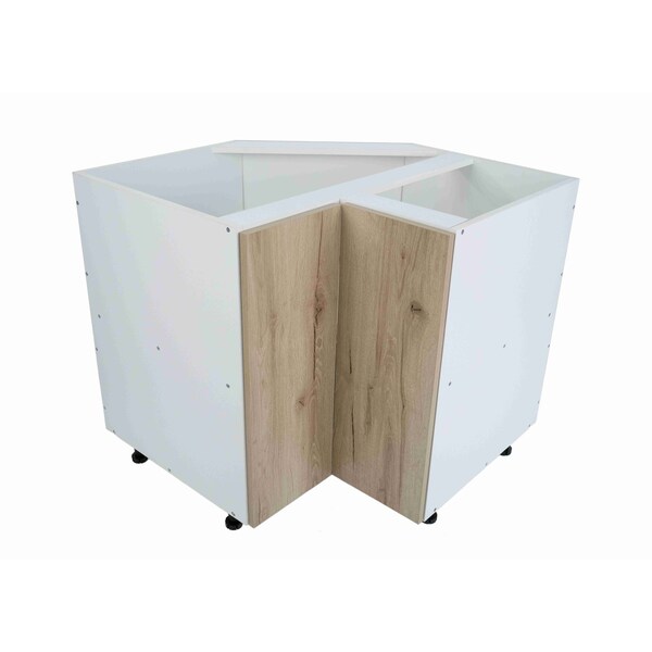 Cambridge Radiance 36inWx24inDx34.50inH Ready to Assemble Slab Corner Lazy Susan Kitchen Cabinet in Light Oak SA-BLZ36-LO-KIT - main