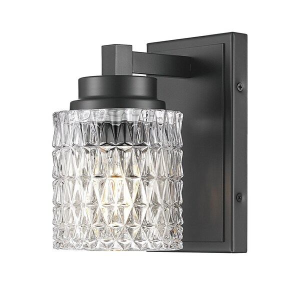Z-Lite Jacqueline Matte Black 1 Light Wall Sconce 6101-1S-MB - main