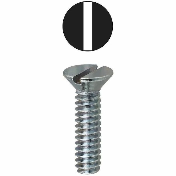 Dottie #6-32 x 3 in Slotted Flat Machine Screw, Zinc Plated Carbon Steel, 100 PK FM6323 - main