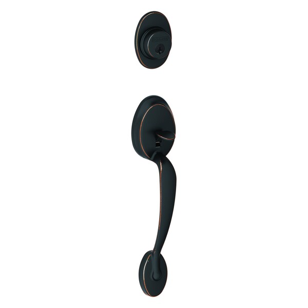 Schlage Residential Schlage Custom Custom Plymouth Exterior Active Handleset Only with C Keyway Aged Bronze Finish FC58PLY716 - main