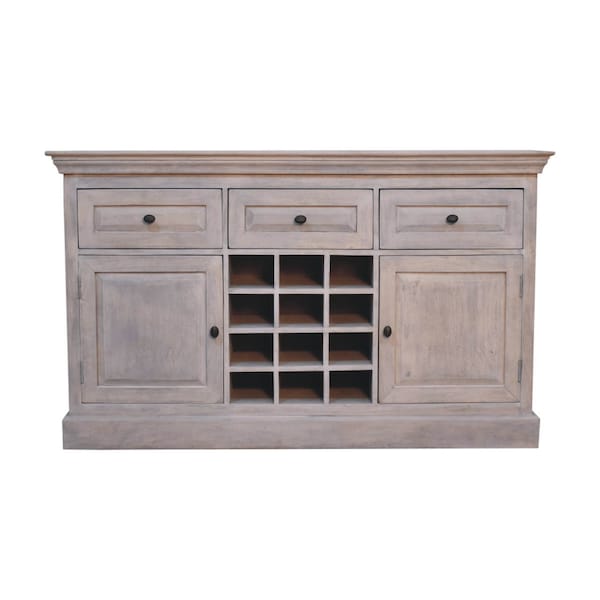 Homeroots 59in Brown Solid Wood Fireplace TV Stand 720016 - main