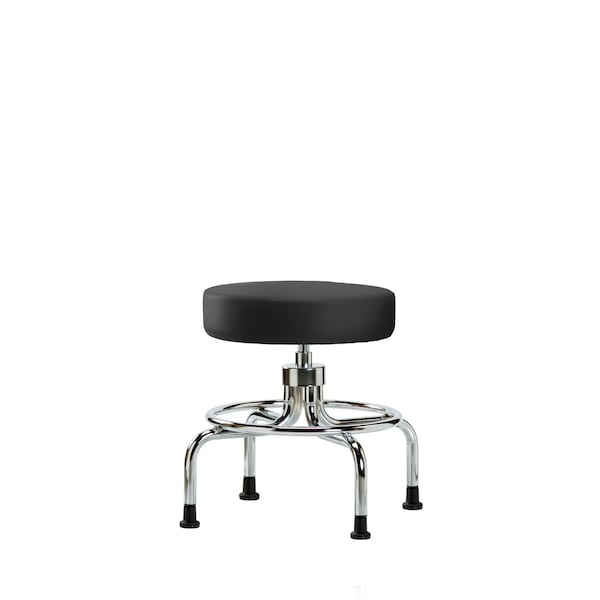 Blue Ridge Ergonomics Screw-Lift Stool, Vinyl, CR, Glides, Blk BR-VSLMD-CR-RG-8540 - main
