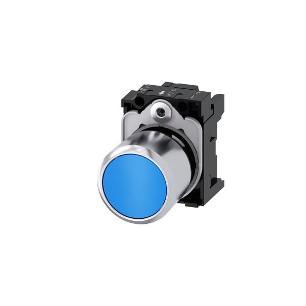 Siemens Pushbutton, compact, with extended stroke 12 mm, 22 mm, round 3SU1250-0EB50-0AA0-ZY19 - main