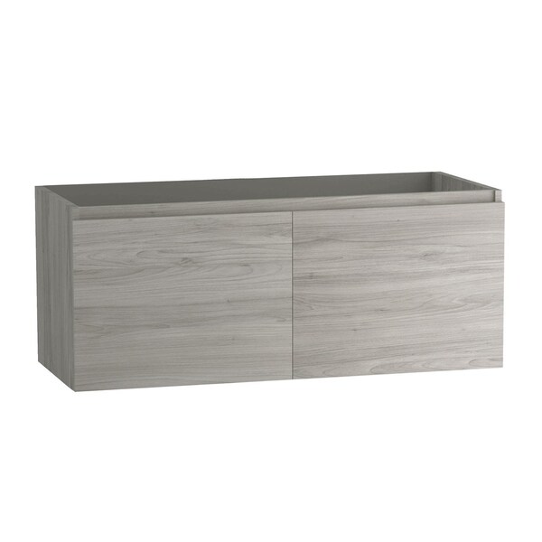 Homeroots 48" Natural Wood Freestanding Bathroom Vanity With White Sink And Two Drawers 627408 - main