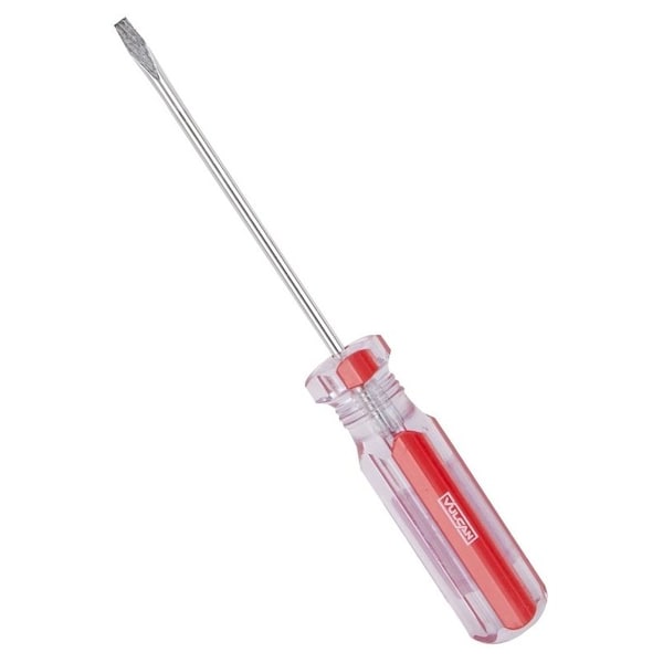 Vulcan Screwdriver, 1/8 in Drive, Slotted Drive, 5-1/2 in OAL, 3 in L Shank, Plastic Handle TB-SD01 - main