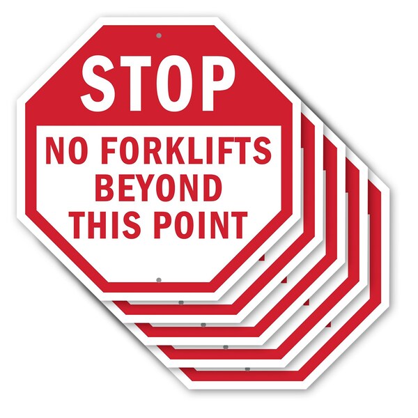 Signmission Stop No Forklifts Beyond This Point, 10 inch X 10 inch, Aluminum Metal Signs, 5PK OC-A-5Pack-10-59 - main