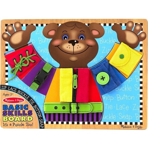 Melissa & Doug Basic Skills Wooden Learning Board 3784 - main