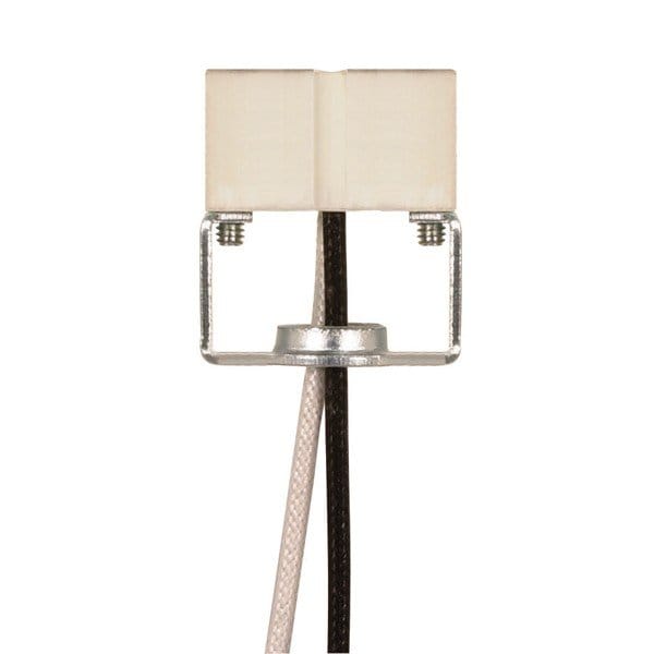 Satco GU10 Porcelain Halogen Sckt 1/8 IP Hickey 8in SF-1 200C Leads 1/16in Height 1-1/16in Dia 1000W 250V 80/1796 - main