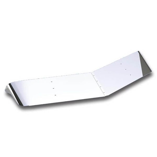 Ilc Repl. For Peterbilt 367 Year 2016 Stainless Steel 12In Extended Plain Style Sun Visor Non Louv WZ-EJKC-E - main