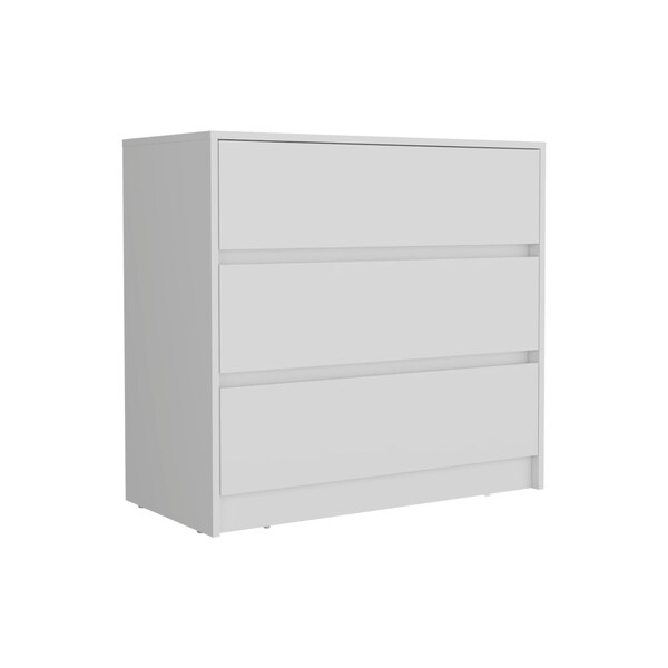 Homeroots 33" White Wood Three Drawer Dresser 518177 - main