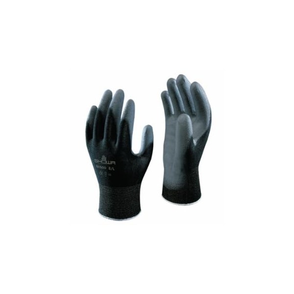 Showa Hi-Tech Polyurethane Coated Gloves, Medium, Black/Gray 845-BO500B-M - main