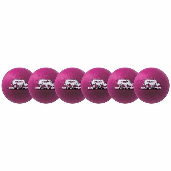 Champion Sports Rhino Skin LwBon DodgeBall, 6", Viot, PK6 RXD6NVSET - main