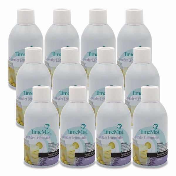Timemist Metered Air Freshener Refill, Lavender Lemonade, 5.3 oz Aerosol, PK12 1042757 - main