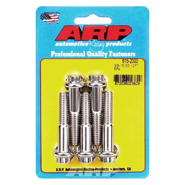 Whole-In-One 615-2000 0.37-16 x 2 in. Stainless Steel 12 Point Bolt Kit - Set of 5 WH3625569 - main