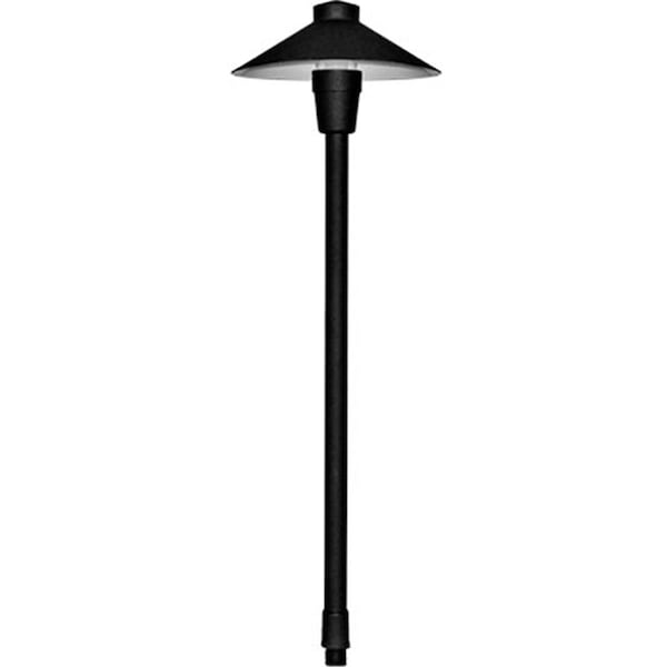 Feeltheglow 20W 12V JC Shape Small Top Cast Aluminum Path Light, Black - 22.38 x 7.03 x 7.03 in. FE2930985 - main