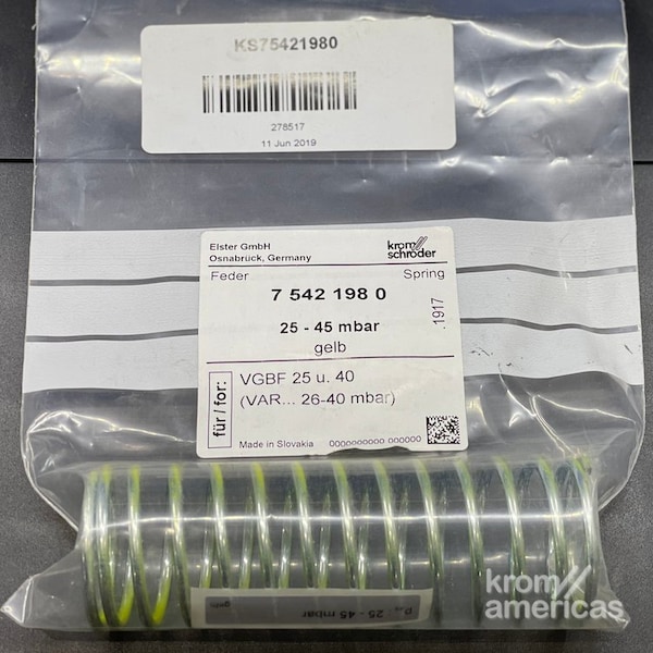 Honeywell Kromschroder SPRG, 25 45 MBAR, YL, GBF 40 AND VGBF 25 4 KS75421980 - main