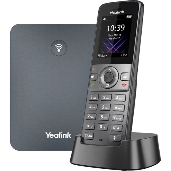 Yealink W73P IP Phone - Cordless - Corded - DECT - Wall Mountable - Space Gray, Classic Gray 1302022 - main