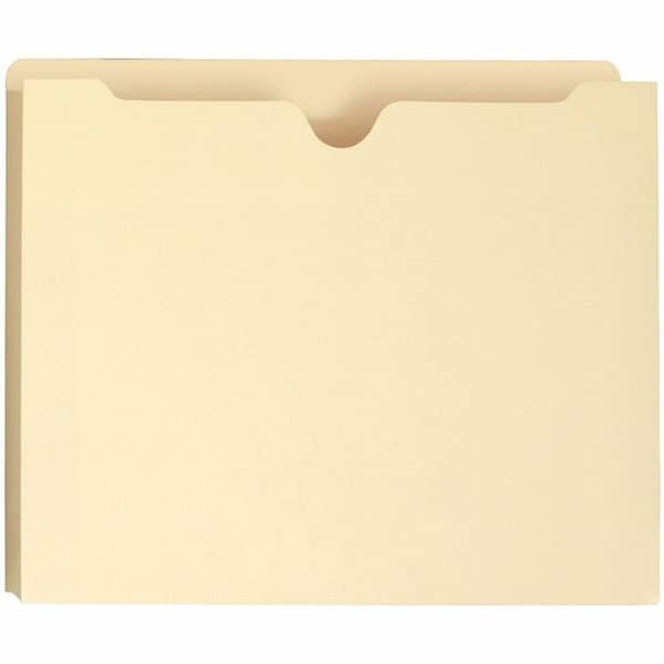 Smead RECYCLED TOP TAB FILE JACKET, LETTER, 2in ACCORDION EXPANSION, MANILA, 50PK 75605 - main