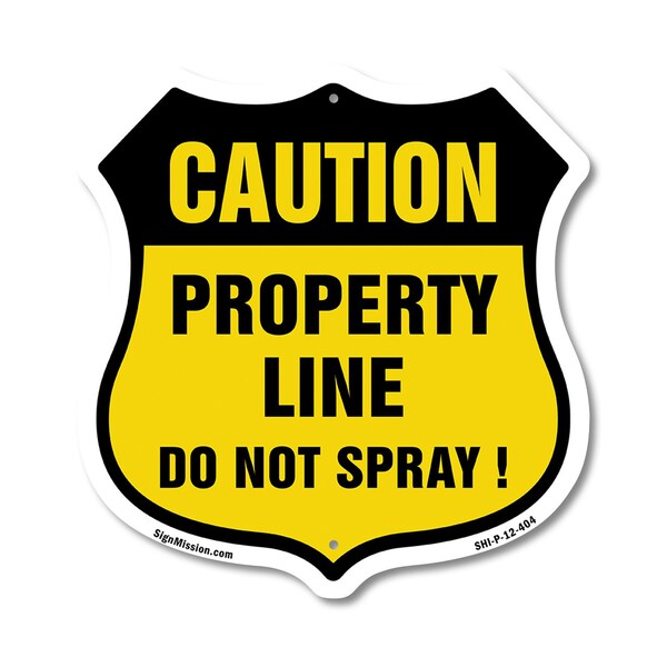 Signmission No Spray Shield Sign Caution Property Li, 12 Inch X 12 Inch, Plastic Sign SHI-P-12-404 - main
