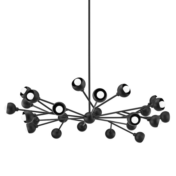 Troy Lighting Colt 24 Light Chandelier 54.5 In. Soft Black F7424-SBK - main