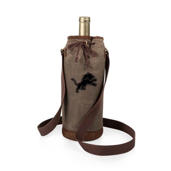 Picnic Time Family Of Brands NFL Detroit Lions - Waxed Canvas Wine Tote 621-00-140-114-2 - main