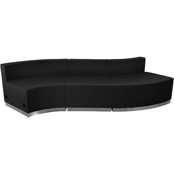 Flash Furniture 3 pcs. Living Room Set, 25-1/4" to 30-1/2" x 27", Upholstery Color: Black ZB-803-830-SET-BK-GG - main