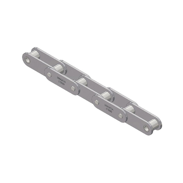 Senqcia C2050R100 Conveyor Series Double Pitch Riveted Standard , 100 ft OAL, 1.25P, .4 Dia x 3/8 W S-C2050R100 - main