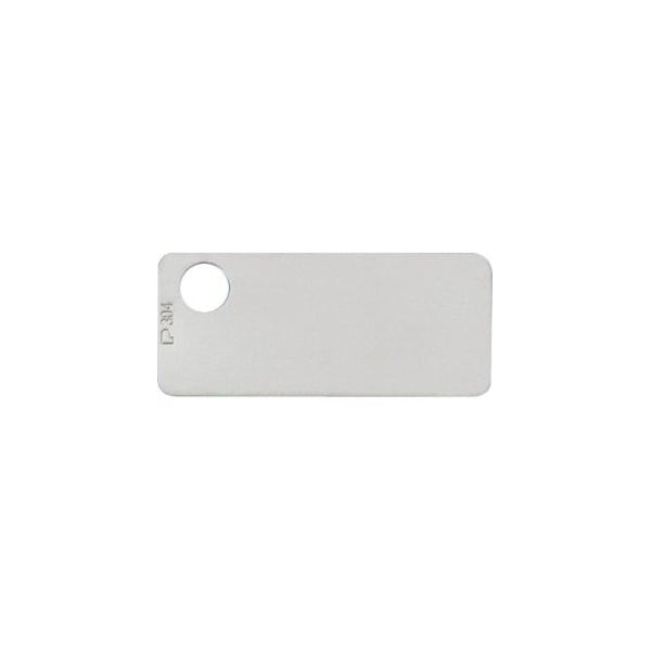 Panduit Marker Plate, 316 Stainless Steel, 3/4 in H x 1 3/4 in W, Silver, Rectangle, 100 PK MT172-C316 - main