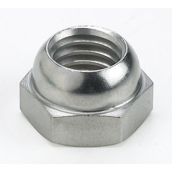 Morton Type 303 Stainless Steel Hex Head Equalizing Nut, 1/2in-13 Thread, 1/2in Overall Height, Dfars Un 3689 - main
