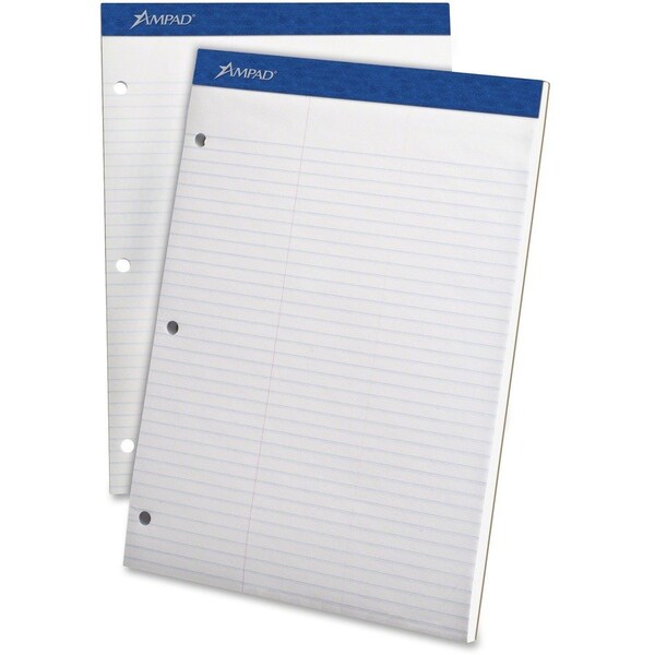 Ampad/ Of Amercn Pd&Ppr Ampad, DOUBLE SHEET PADS, PITMAN RULE, 8.5 X 11.75, WHITE, 100 SHEETS 20345 - main