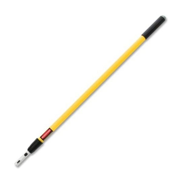 Rubbermaid Commercial 48" to 72" Push In Telescopic Handle, 1 1/8 in Dia, Yellow, Aluminum FGQ75500YL00 - main
